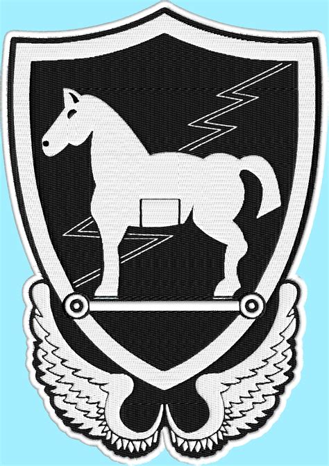 10th Special Forces Group Trojan Badge 3 Size Pack Digitized Machine