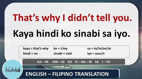 Commonly Used Filipino Phrases 26english Tagalog Youtube