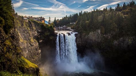 Waterfall Cliff Landscape Forest