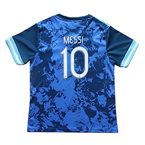 Birdbox 2021 Argentina Away Dark Blue 10 Lionel Messi Kids Soccer