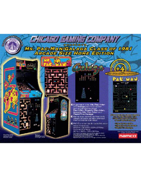 Ms Pac Man Galaga Arcade For Sale