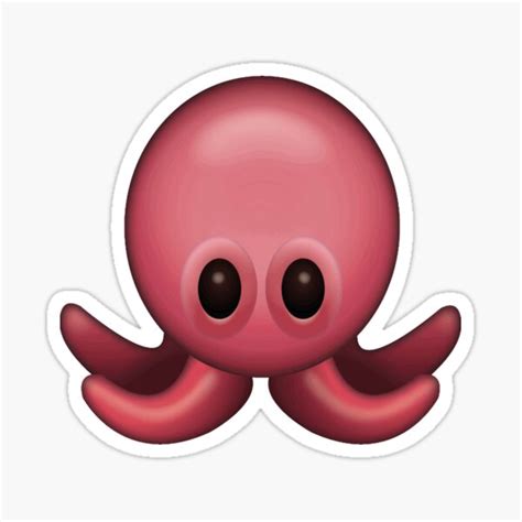 Octopus Emoji Sticker For Sale By Emswim07 Redbubble