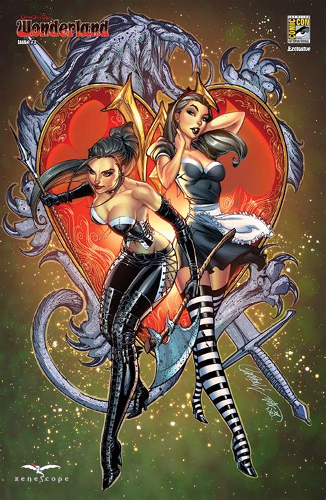 Wonderland Cover SDCC Exclusive By J Scott Campbell Fairytale Fantasies Comic Art Grimm