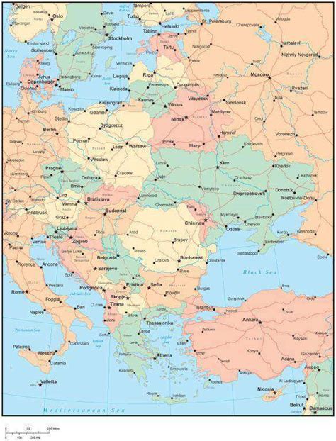 Eastern Europe Map With Capitals Campus Map Images And Photos Finder