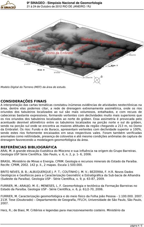 caracterizaÇÃo geomorfolÓgica do grÁben do rio mamuaba e suas adjacÊncias pdf free download