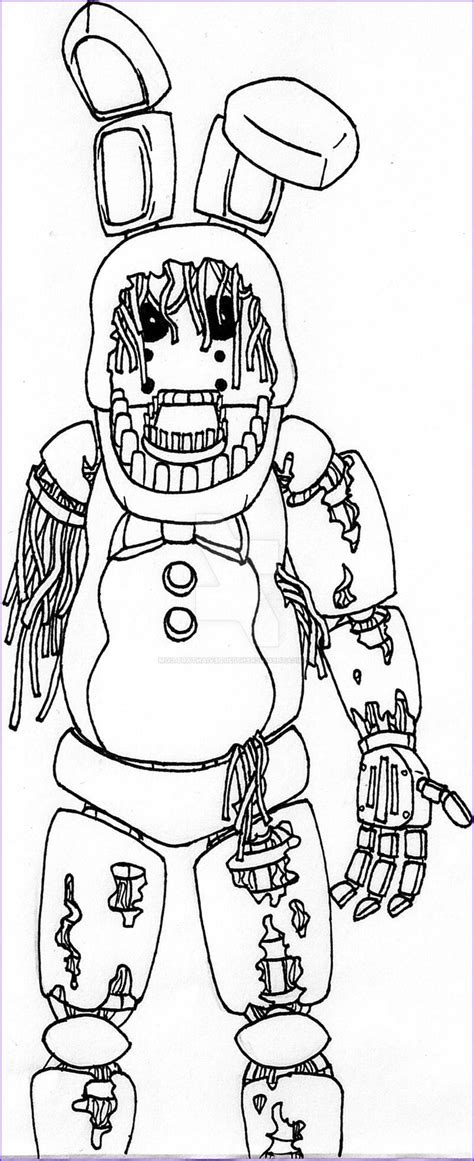 Fnaf Coloring Pages Withered Foxy Worksheetpedia