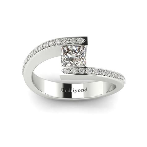 Diamond Platinum Princess Cut Engagement Ring Sheba