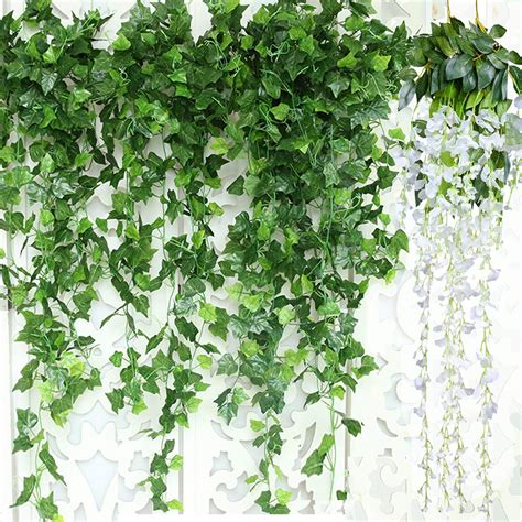 Artificial Ivy Leaf Garland Plants Vine 84 Ft 12 Pack Greenery Fake