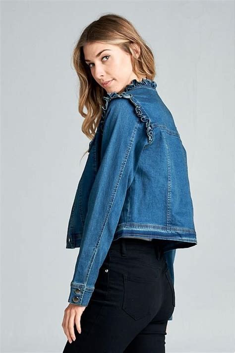 The Ruffle Denim Jacket Ruffled Denim Jacket Denim Jacket