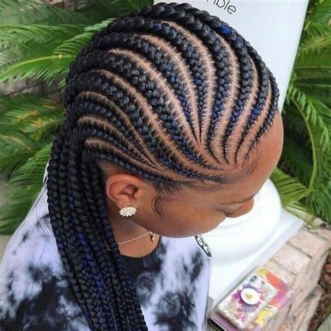 Before braiding hair washing and deep conditioning is important, i let her hair air dry but depending on the hair texture you will need to blow dry the hair to straighten it our a little not much if though. Ankara Teenage Braids That Make The Hair Grow Faster : Pin ...