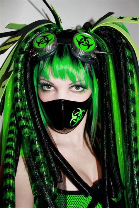 Spring Green Cybergothgirl Cybergoth Punk Outfits Grunge Outfits