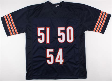 Mike Singletary Dick Butkus And Brian Urlacher Signed Bears Monsters Of The Midway Jersey Jsa