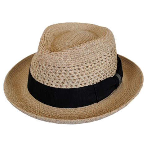 Bailey Wilshire Toyo Braid Straw Fedora Hat Straw Fedoras