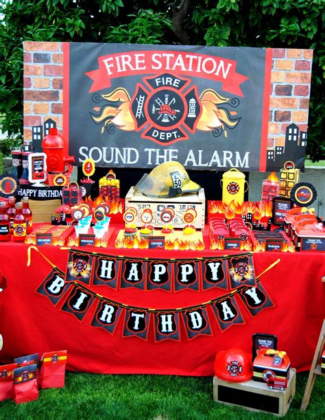 Fireman Birthday Fire Fighter Photo Booth Props Fireman Party Dec