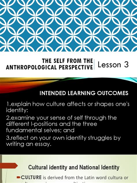 The Self From The Anthropological Perspective Pdf Identity Social