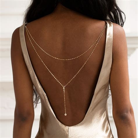 Y Lariat Chain Back Jewelry Clip Back Necklace Back Jewelry Jewelry