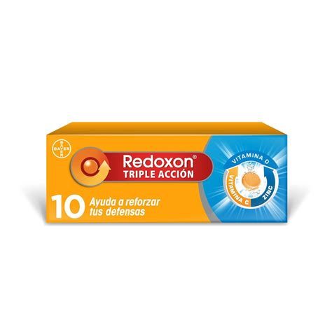 Redoxon Triple Acción 10 Efervescentes Vitamina C D Y Zinc Bayer