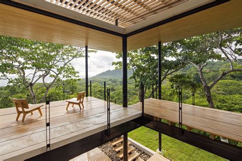 Ocean View Jungle House In Costa Rica With Interwoven Terraces