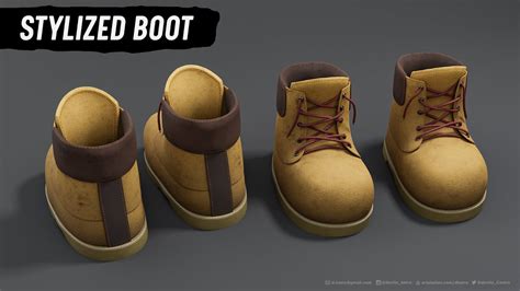 Stylized Boot Modeled In Blender 3d Youtube