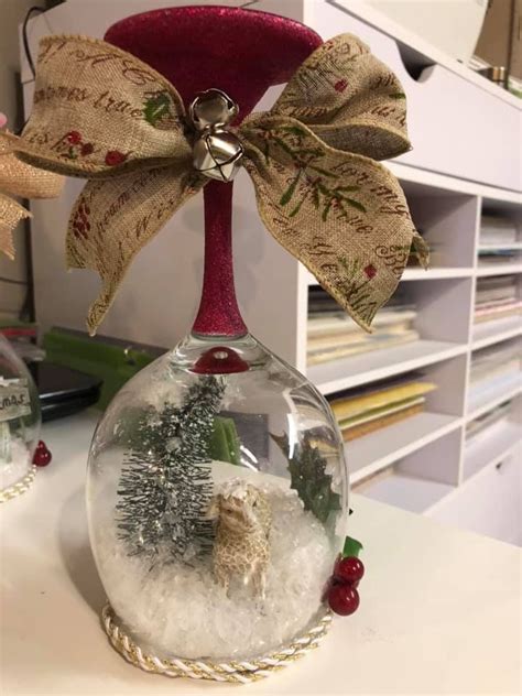 Snow Globe Candle Holder Wine Glass Christmas Decorations Wine