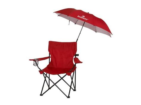 Red Folding Umbrella Clamp On Outdoor Chair Beach Camping Patio Sports