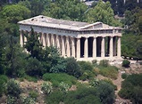 The Hephaisteion, only temple today with surviving roof. | Ancient ...