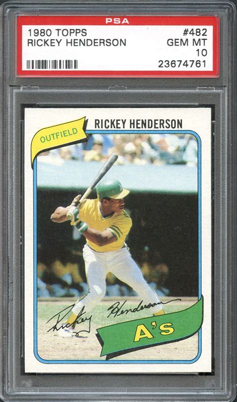 Order now & get free shipping! Lot Detail - 1980 Topps #482 Rickey Henderson PSA 10 GEM MINT
