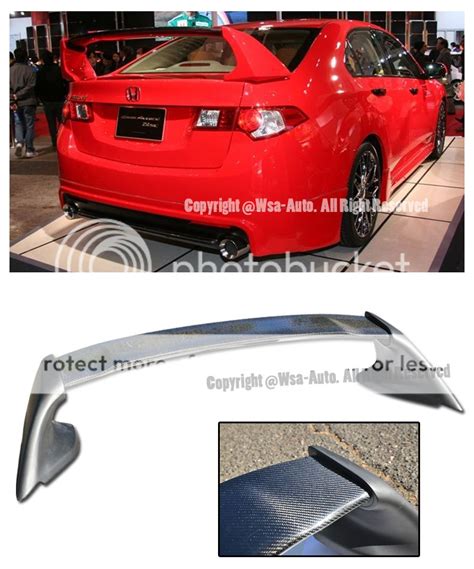 For 09 14 Acura Tsx Mugen Style Carbon Fiber Rear Trunk Wing Spoiler