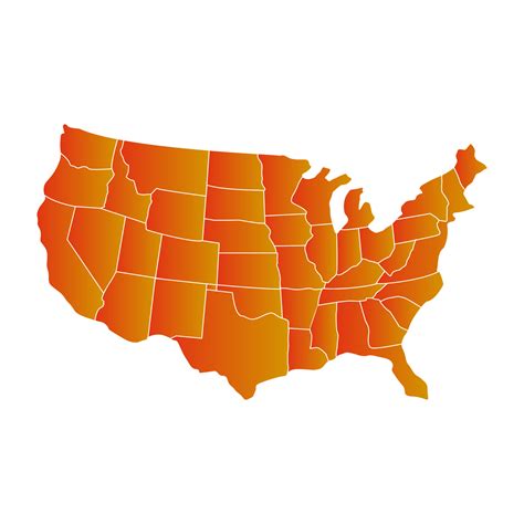 Mapa Dos Estados Unidos Ilustrado Em Fundo Branco 8338956 Vetor No Vecteezy