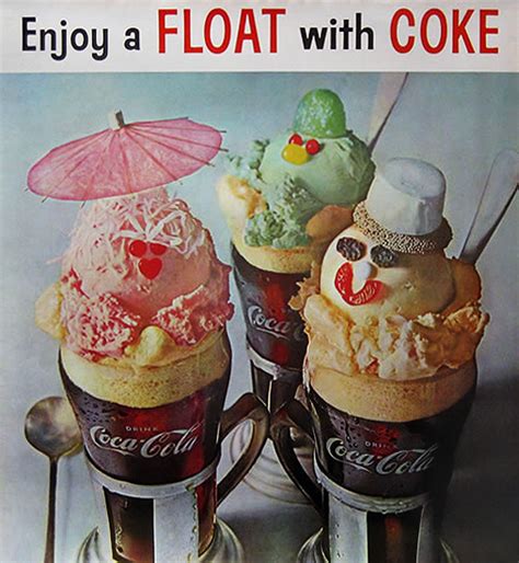 Soda Coca Cola Ice Cream Float With Coke 1960s Style Decal 24 X 24