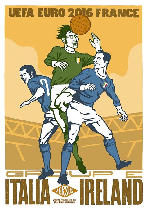 Illustration For Póg Mo Goal As Part Of A Series Of Match Day Posters For The Republic Of