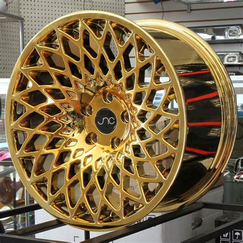 One 15x8 Jnc 043 4x100 25 Platinum Gold Wheel Rims Wheels