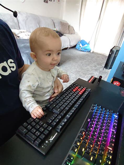 Even The Youngest Loves Smashing A Keyboard Rpcmasterrace