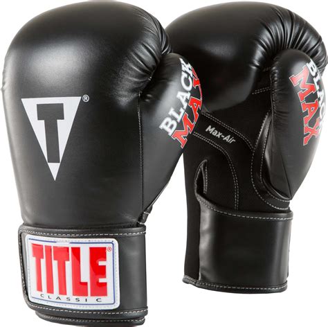 Title Boxing Classic Max Boxing Gloves Black 16 Oz