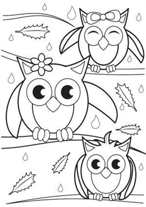 Easy Owl Coloring Pages For Kids Coloring Pages