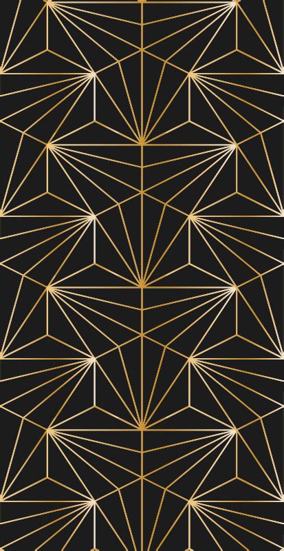 Geometric Golden Pattern Geometric Triangle Wallpaper Tenstickers