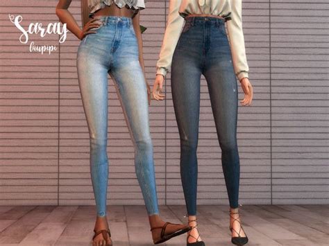 Laupipis Saray Super High Waisted Jeans Sims 4 Dresses Sims 4 Clothing