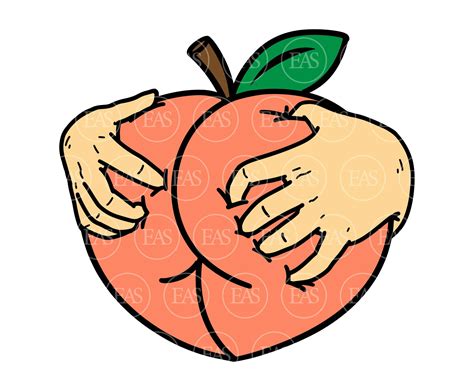 Hands Grabbing Peach Ass Svg Sexy Butt Erotic Wall Art Etsy Norway