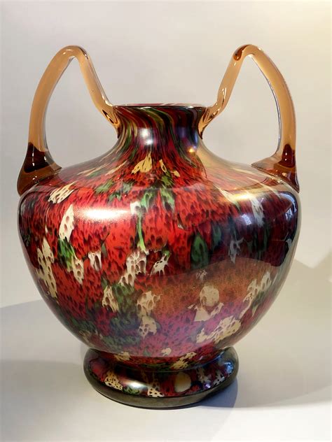 Large Kralik Vase With Amber Handles Collectors Weekly