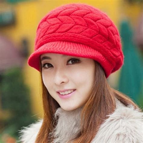 Fashion Women Casual Winter Hat Braided Warm Beanies Knitted Hats