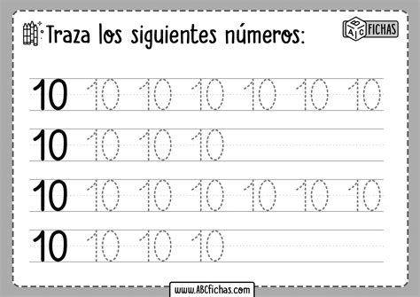 Aprender Los Números Del 1 Al 10 Trazar Y Escribir Números