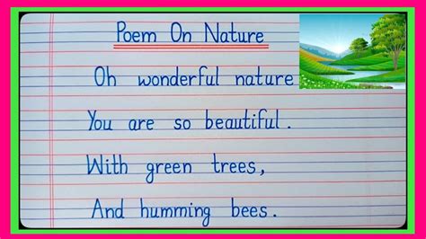 Poem On Naturepoem On Nature In Englishnature Poemnature Poem In