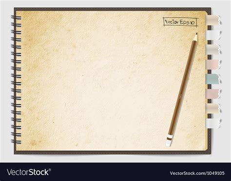 Old Brown Paper Notebook Vector Image On Vectorstock In 2020 Business
