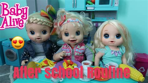 Baby Alives After School Routine Dinner Baby Alive Videos Youtube