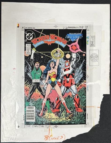 Wonder Woman 25 Cover Color Seps Wonder Woman Guy Gardner And Rocket