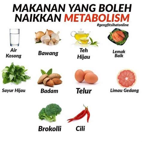 Makanan Yang Tingkatkan Metabolisme Badan