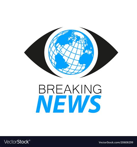 Breaking News Logo Template Royalty Free Vector Image