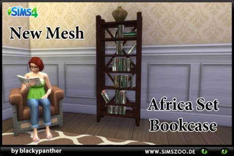 Blackys Sims 4 Zoo Africa Set Bookcase By Blackypanther • Sims 4 Downloads
