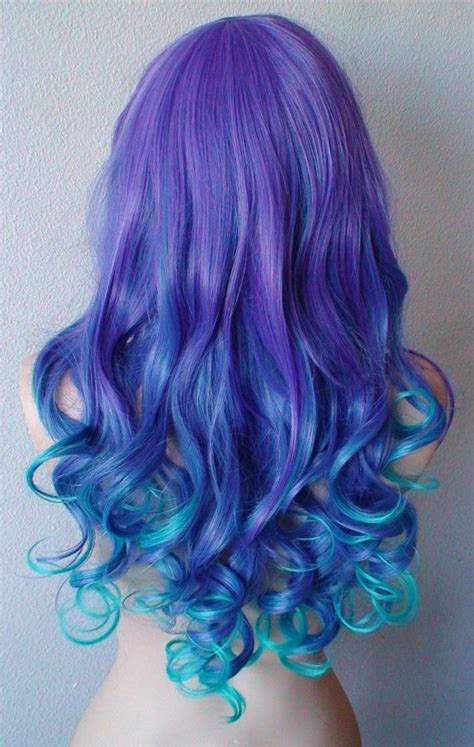 Summer Special Blue Purple Wig Long Wavy Hair With By Kekeshop 10750 Hair And Beauty