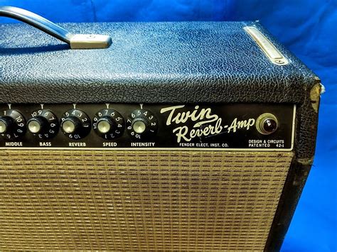 1964 Fender Twin Reverb Amp With Footswitch Pre Cbs Black Reverb